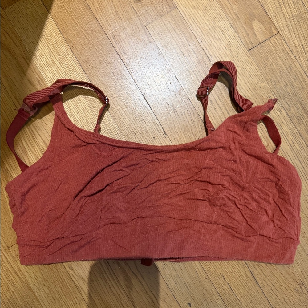 bodily Everyday nursing bra size large 
 Rust Red Bralette